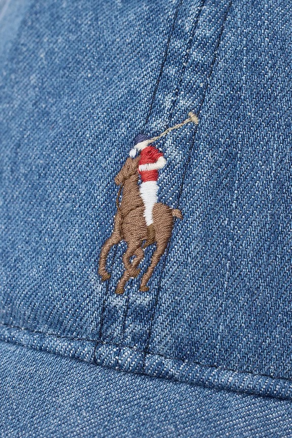 Αξεσουάρ Βαμβακερό καπέλο του μπέιζμπολ Polo Ralph Lauren 710957172 μπλε
