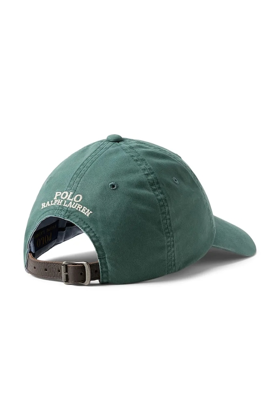 Хлопковая кепка Polo Ralph Lauren 710960726 зелёный SS26