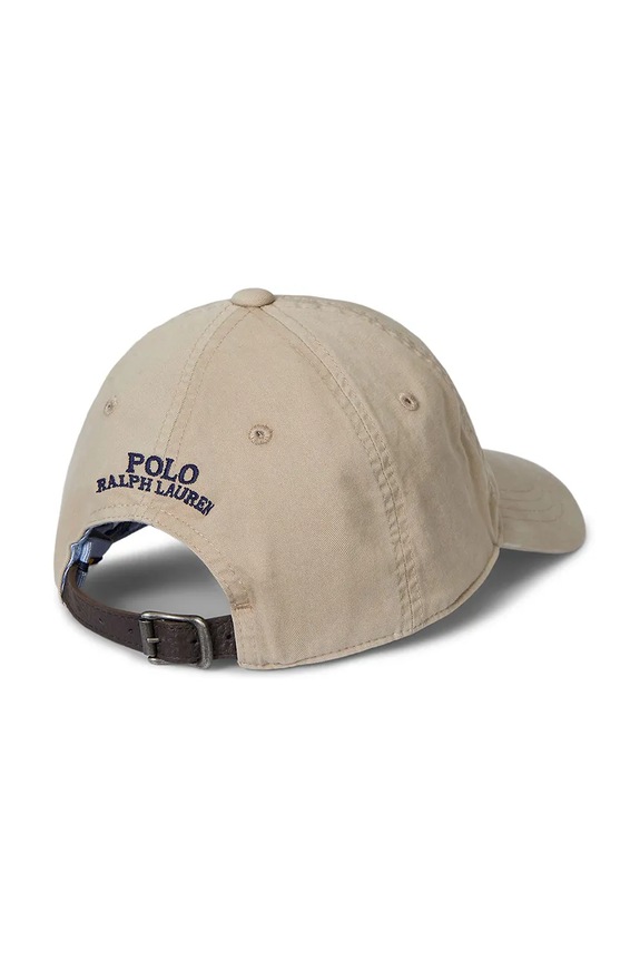 Polo Ralph Lauren czapka z daszkiem bawełniana 710960726 beżowy SS26