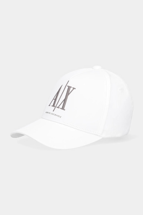 Armani Exchange czapka z daszkiem bawełniana aplikacja biały XM000811.AF13343.NOS