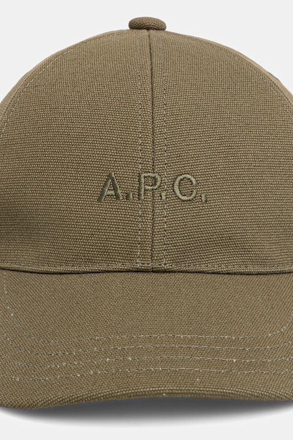Βαμβακερό καπέλο του μπέιζμπολ A.P.C. casquette charlie COGYX.M24069 πράσινο SS25