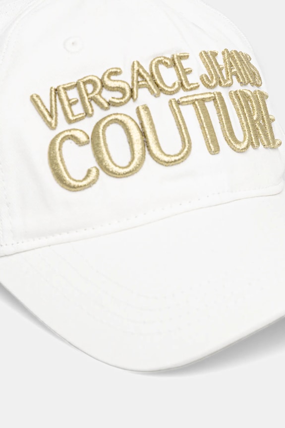 Βαμβακερό καπέλο του μπέιζμπολ Versace Jeans Couture 78GAZK32.ZG365 λευκό SS25