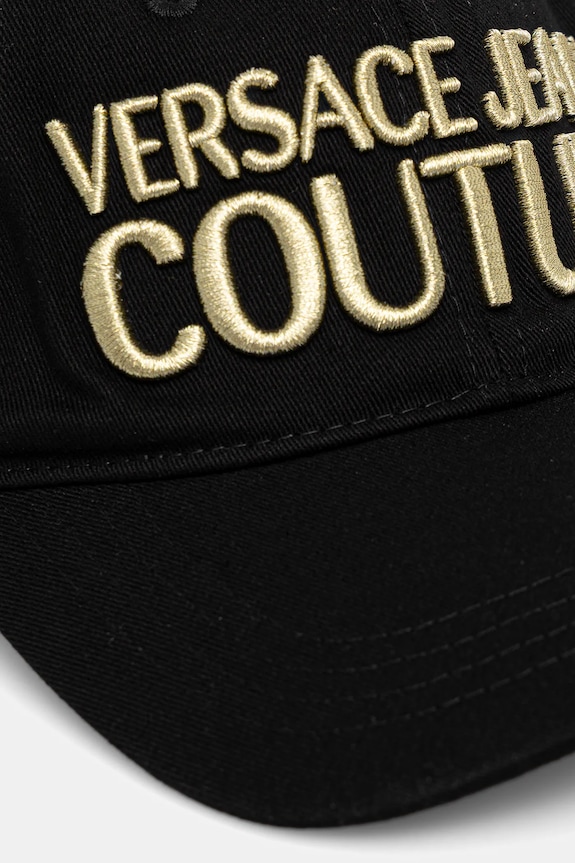 Bavlněná baseballová čepice Versace Jeans Couture 78GAZK32.ZG365 černá SS25