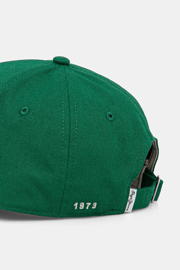 Akcesoria Pepe Jeans czapka z daszkiem bawełniana MALLON CAP PM040567 zielony
