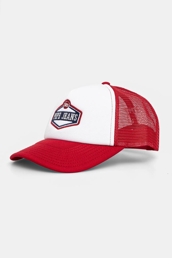 Pepe Jeans czapka z daszkiem MALTON CAP aplikacja czerwony PM040568