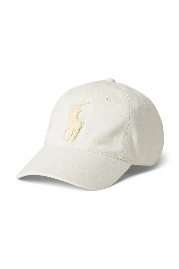 Βαμβακερό καπέλο του μπέιζμπολ Polo Ralph Lauren βαμβάκι μπεζ 710957159