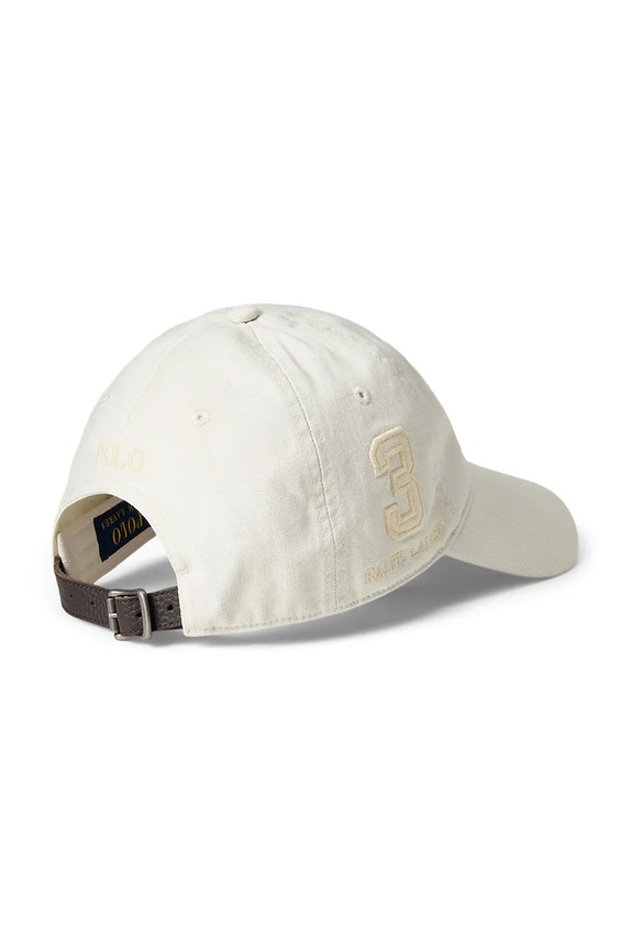 Βαμβακερό καπέλο του μπέιζμπολ Polo Ralph Lauren 710957159 μπεζ SS25