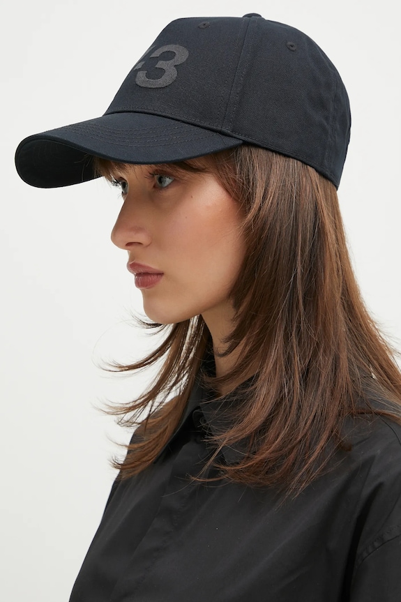Y-3 baseball cap Stripes Double Brim Cap JP1143 black SS25