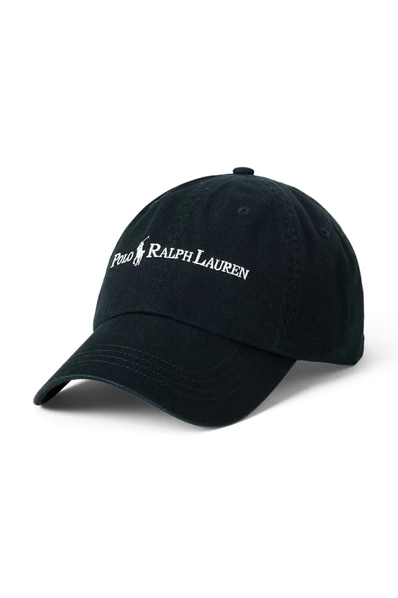 Polo Ralph Lauren καπέλο μπέιζμπολ ανδρικό βαμβακερό Sport Cap βαμβάκι μαύρο 710958055