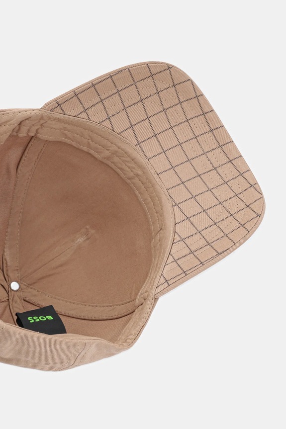 Βαμβακερό καπέλο του μπέιζμπολ BOSS Green μπεζ 50546273