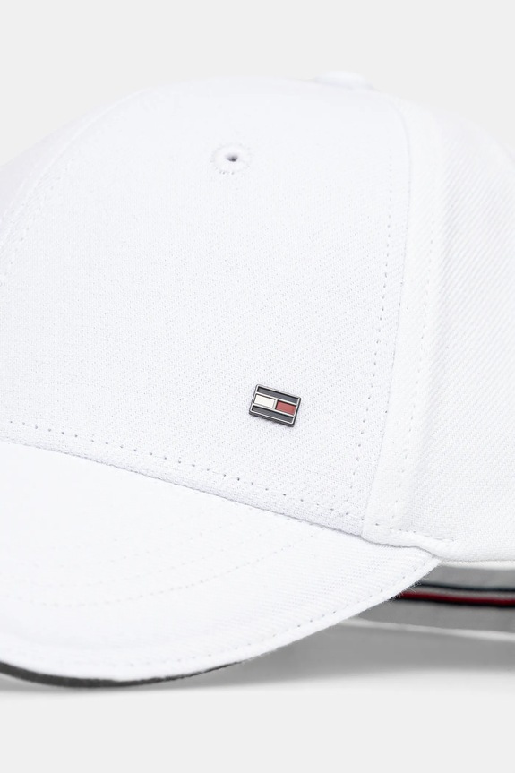 Βαμβακερό καπέλο του μπέιζμπολ Tommy Hilfiger AM0AM13164 λευκό SS25