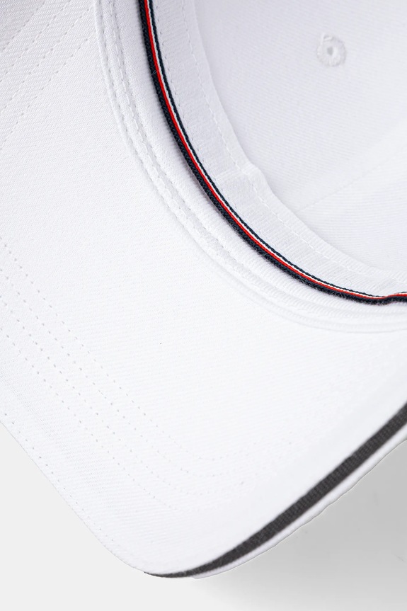 Βαμβακερό καπέλο του μπέιζμπολ Tommy Hilfiger λευκό AM0AM13164