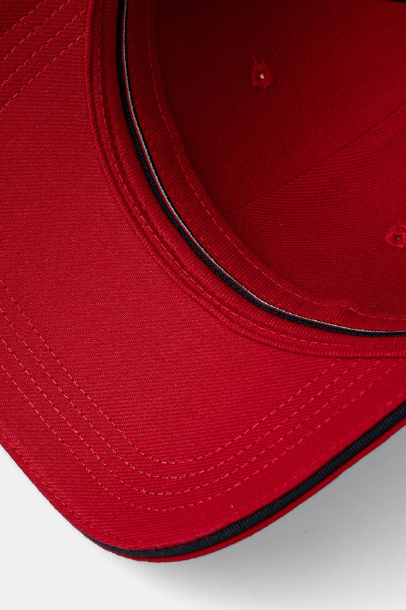 Βαμβακερό καπέλο του μπέιζμπολ Tommy Hilfiger κόκκινο AM0AM13164
