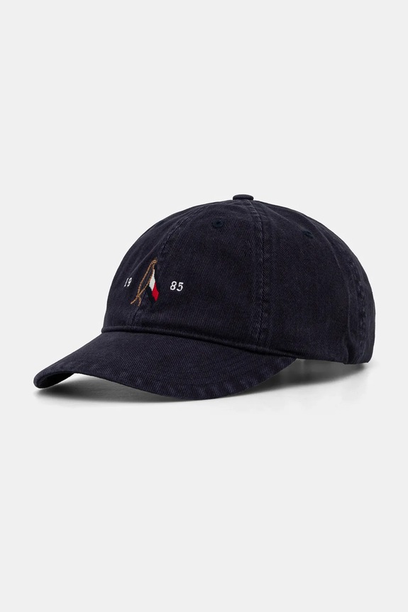 Kšiltovka Tommy Hilfiger bavlna námořnická modř AM0AM13348