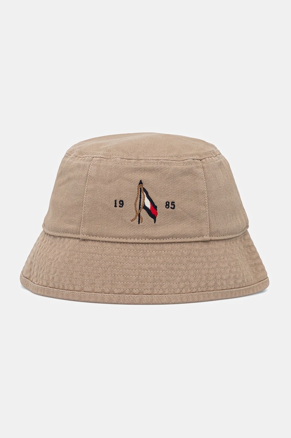 Pamučni šešir Tommy Hilfiger natpis zelena AM0AM13384