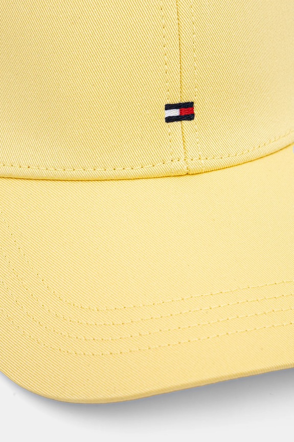 Tommy Hilfiger czapka z daszkiem bawełniana AM0AM13531 żółty SS25