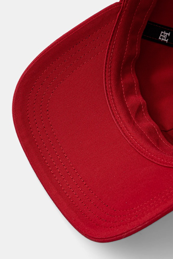 Tommy Hilfiger berretto da baseball in cotone rosso AM0AM13542