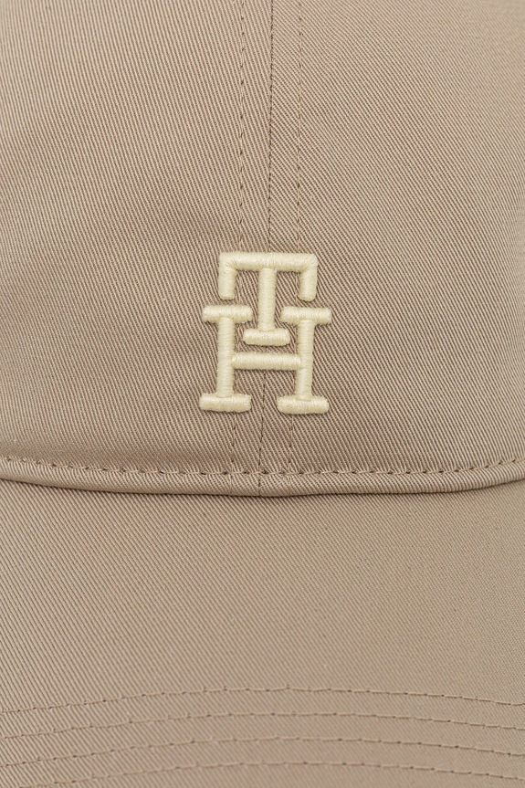 Tommy Hilfiger czapka z daszkiem bawełniana AM0AM13542 beżowy SS25