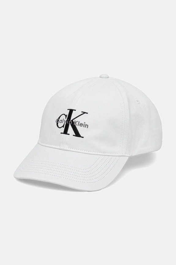 Calvin Klein șapcă pentru bărbați de bumbac bumbac alb LV04G5004G