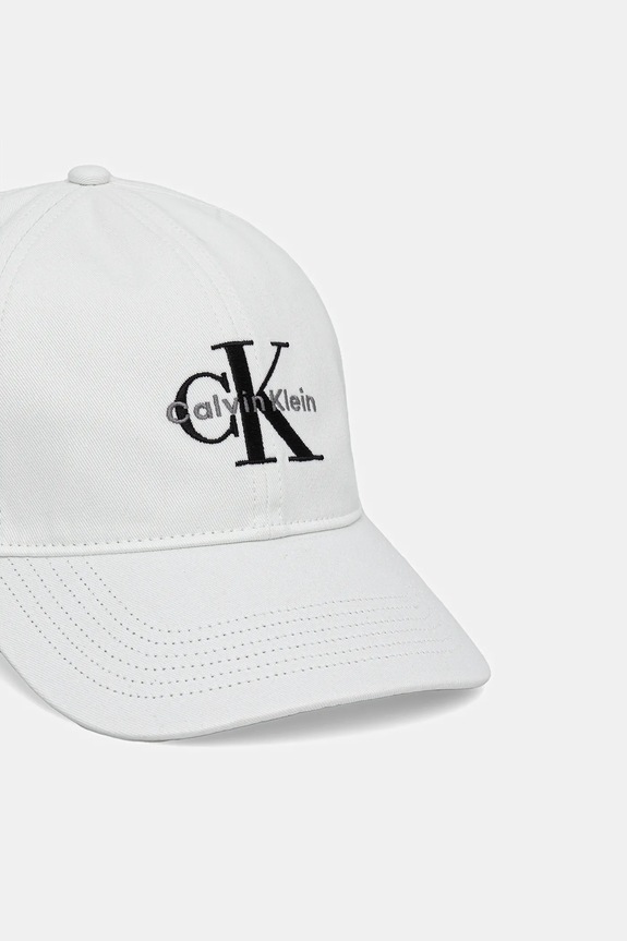 Calvin Klein șapcă pentru bărbați de bumbac LV04G5004G alb SS26