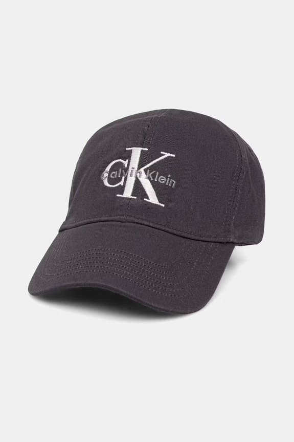 Calvin Klein czapka z daszkiem męska bawełniana granatowy LV04G5004G