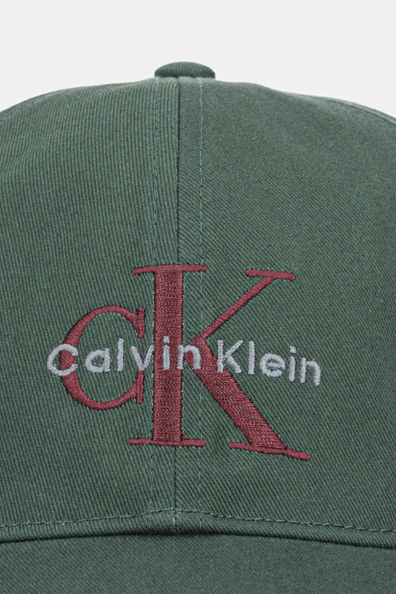 Calvin Klein czapka z daszkiem męska bawełniana LV04G5004G zielony SS26