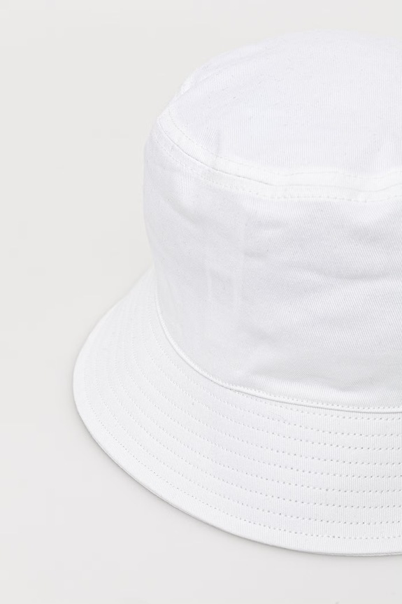 Calvin Klein Jeans bucket hat pentru bărbați din bumbac LV04G5020G alb SS26