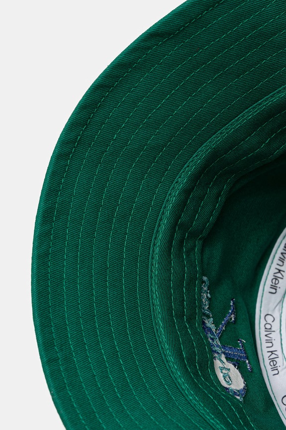 Calvin Klein Jeans klobúk bucket pánsky bavlnený zelená LV04G5020G
