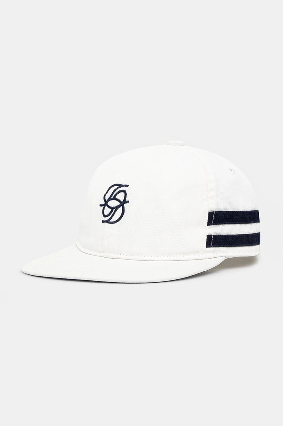 Βαμβακερό καπέλο του μπέιζμπολ Drôle de Monsieur La Casquette D Miroir απλικέ λευκό G.CP169.CO138.WT