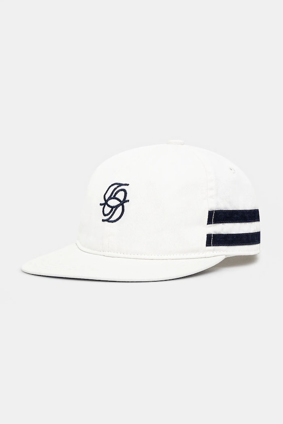 Βαμβακερό καπέλο του μπέιζμπολ Drôle de Monsieur La Casquette D Miroir απλικέ λευκό G.CP169.CO138.WT