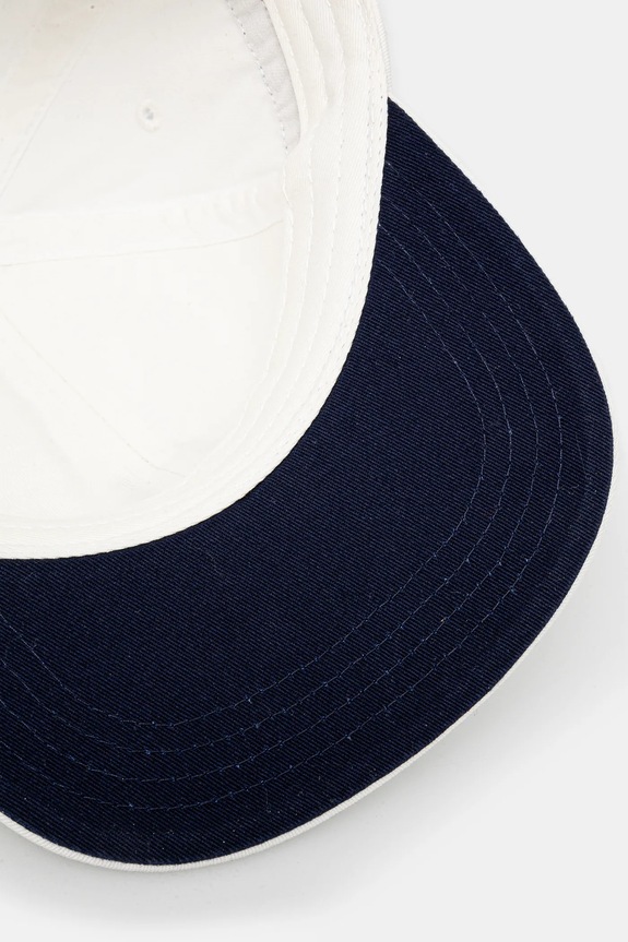 Βαμβακερό καπέλο του μπέιζμπολ Drôle de Monsieur La Casquette D Miroir λευκό G.CP169.CO138.WT