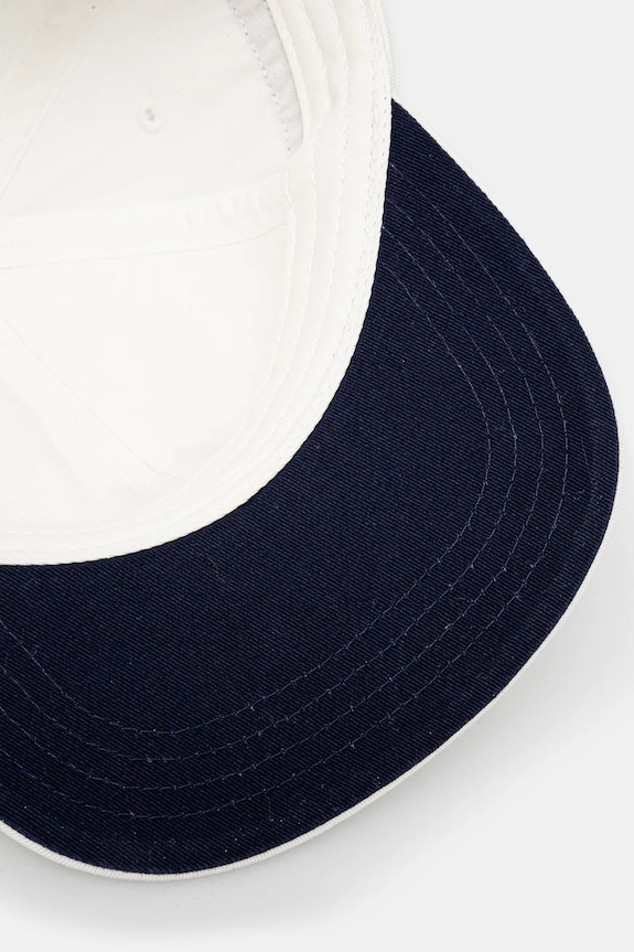 Βαμβακερό καπέλο του μπέιζμπολ Drôle de Monsieur La Casquette D Miroir λευκό G.CP169.CO138.WT