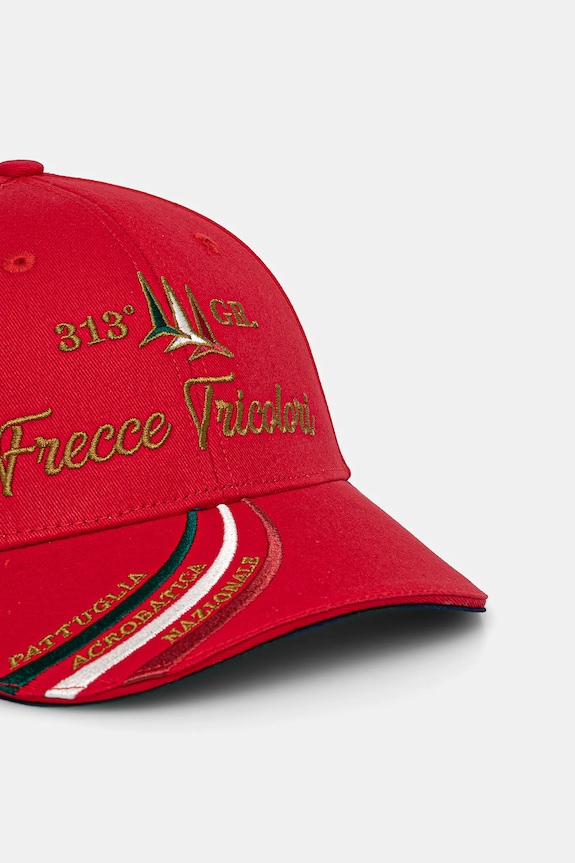 Aeronautica Militare berretto da baseball in cotone HA1205CT3299 rosso SS25