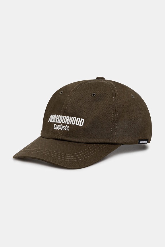 NEIGHBORHOOD czapka z daszkiem bawełniana Dad Cap-1 bawełna zielony 251YGNH.HT03