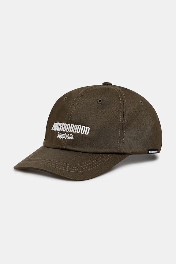 NEIGHBORHOOD czapka z daszkiem bawełniana Dad Cap-1 bawełna zielony 251YGNH.HT03