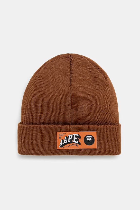 AAPE czapka Main AAPHTM5292XXN brązowy SS25