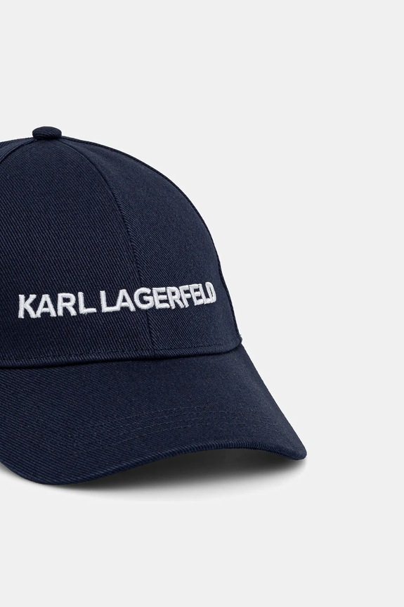 Karl Lagerfeld czapka z daszkiem bawełniana K/ESSENTIAL A1W33071 granatowy AA00