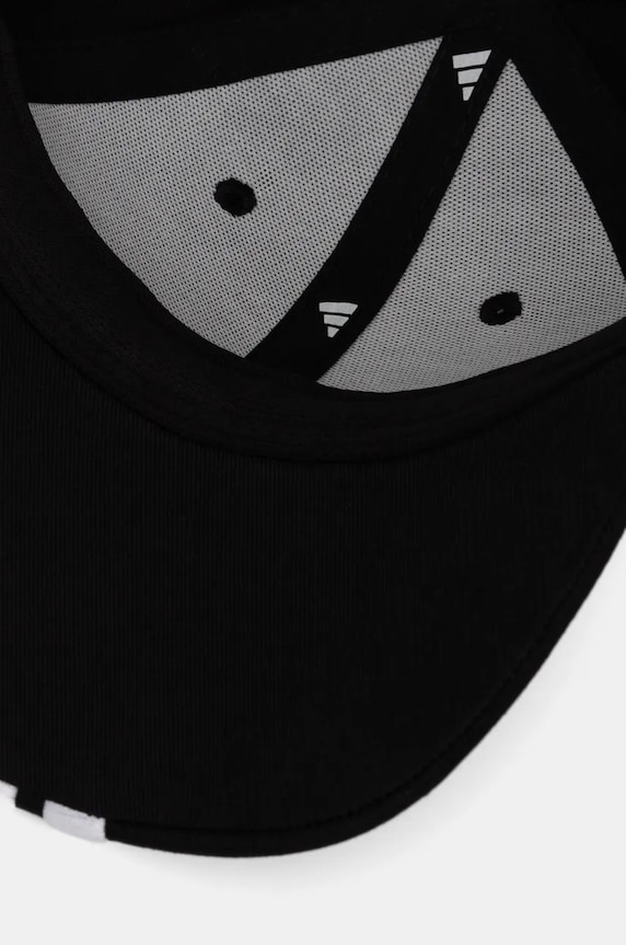 adidas czapka z daszkiem bawełniana BBALL 3S CAP NL czarny JG1072