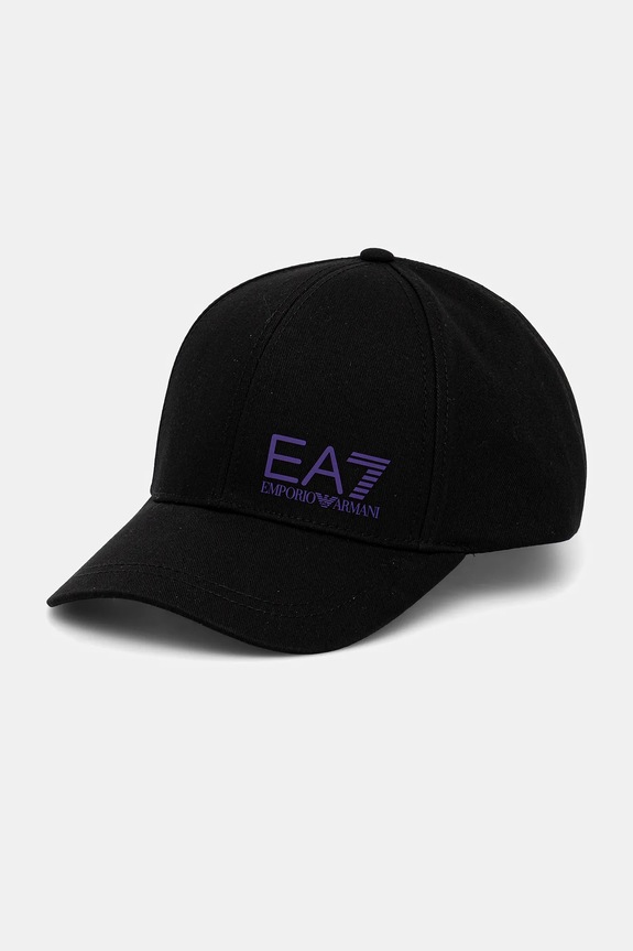 EA7 Emporio Armani șapcă de bumbac uni negru AF11989.7X000005