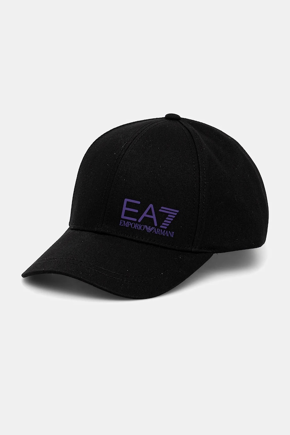 EA7 Emporio Armani șapcă de bumbac uni negru AF11989.7X000005