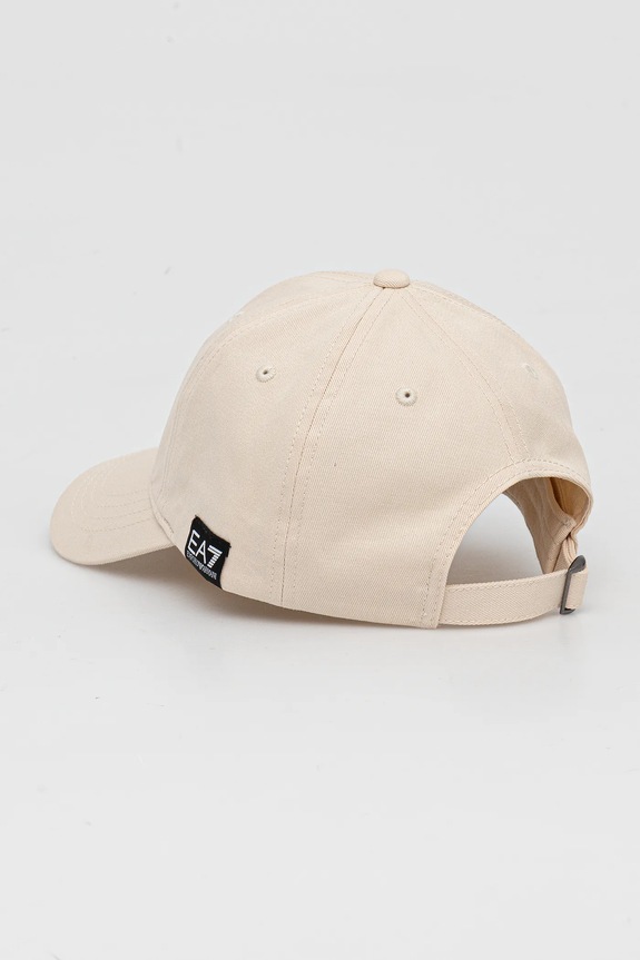 EA7 Emporio Armani berretto da baseball in cotone AF11989.7X000047 beige SS25