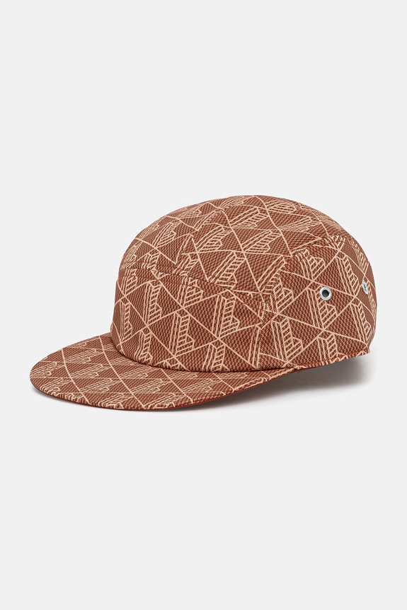 Lacoste czapka z daszkiem bawełniana wzorzyste czerwony RK0763