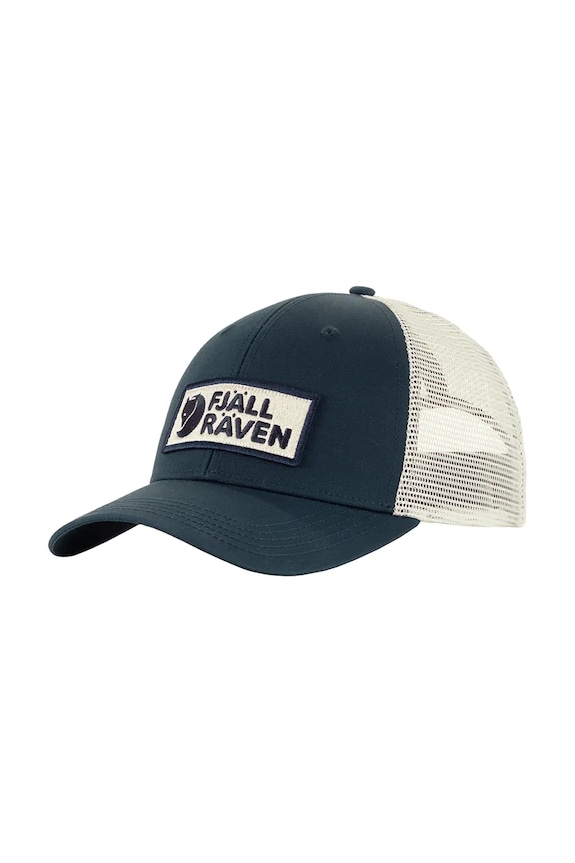 Fjallraven czapka z daszkiem Langtradarkeps aplikacja granatowy F13100182