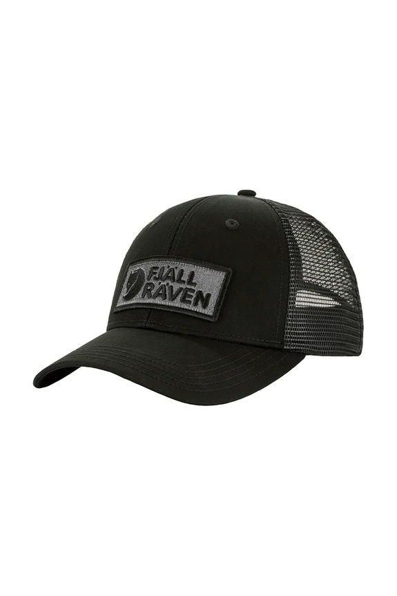 Fjallraven czapka z daszkiem Langtradarkeps aplikacja czarny F13100182