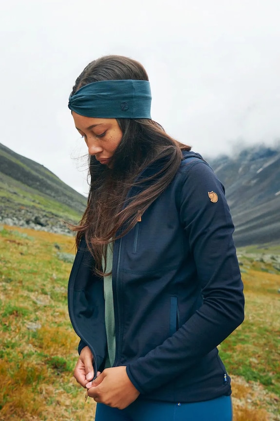 Fjallraven fejpánt merinógyapjúból Abisko F84782 sötétkék SS26