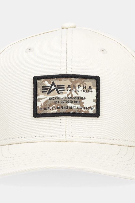 Bavlnená šiltovka Alpha Industries Crew Camo Cap 156903 béžová SS25