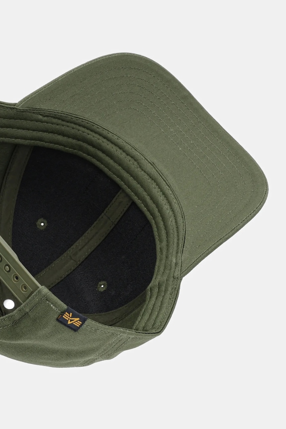 Bavlnená šiltovka Alpha Industries Crew Camo Cap zelená 156903