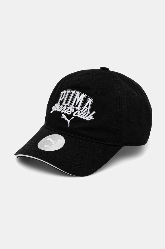 Puma czapka z daszkiem bawełna czarny 25989