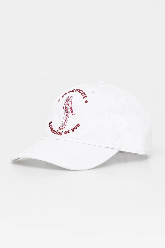 Βαμβακερό καπέλο του μπέιζμπολ Fiorucci White Dreaming of You Baseball Cap απλικέ λευκό W02SMAHA135CO01WH03