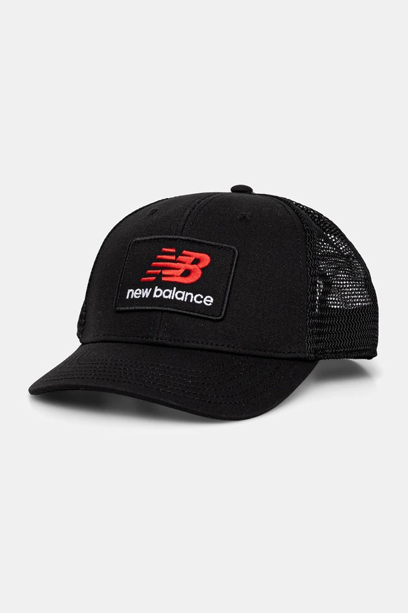 New Balance czapka z daszkiem aplikacja czarny LAH51016BK
